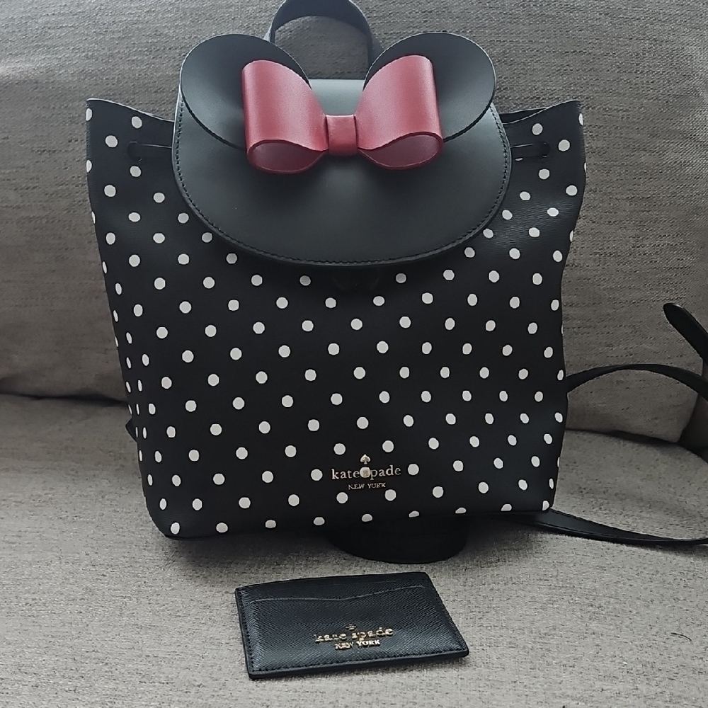 Disney Kate Spade Black Backpack & Wallet - Picture 2 of 4